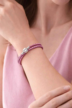 Braided Leather Wrap Bracelet