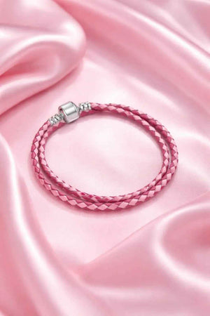 Braided Leather Wrap Bracelet