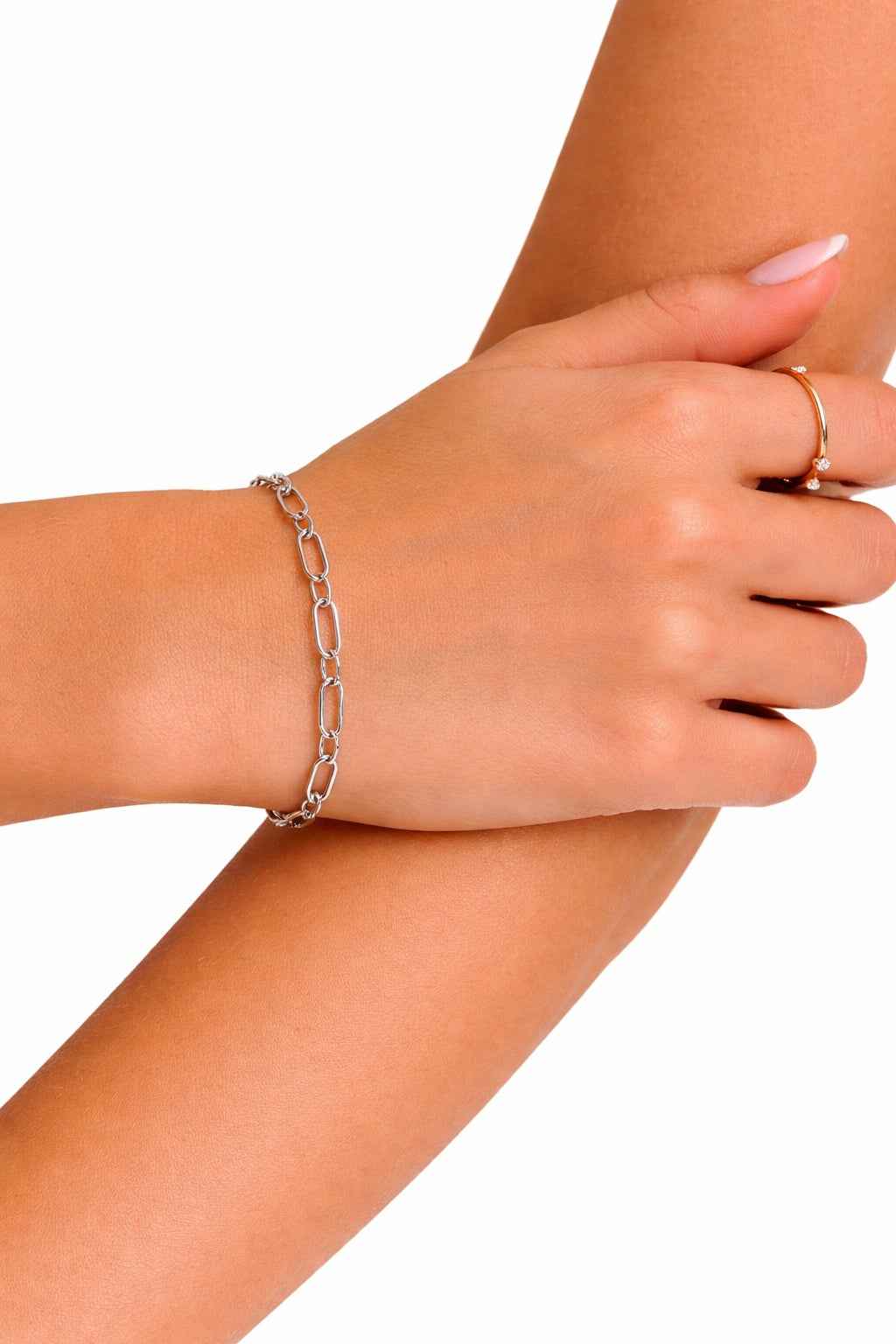 Paperclip Link Chain Bracelet Silver