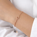 Ceramic Link Bracelet - White - Miora