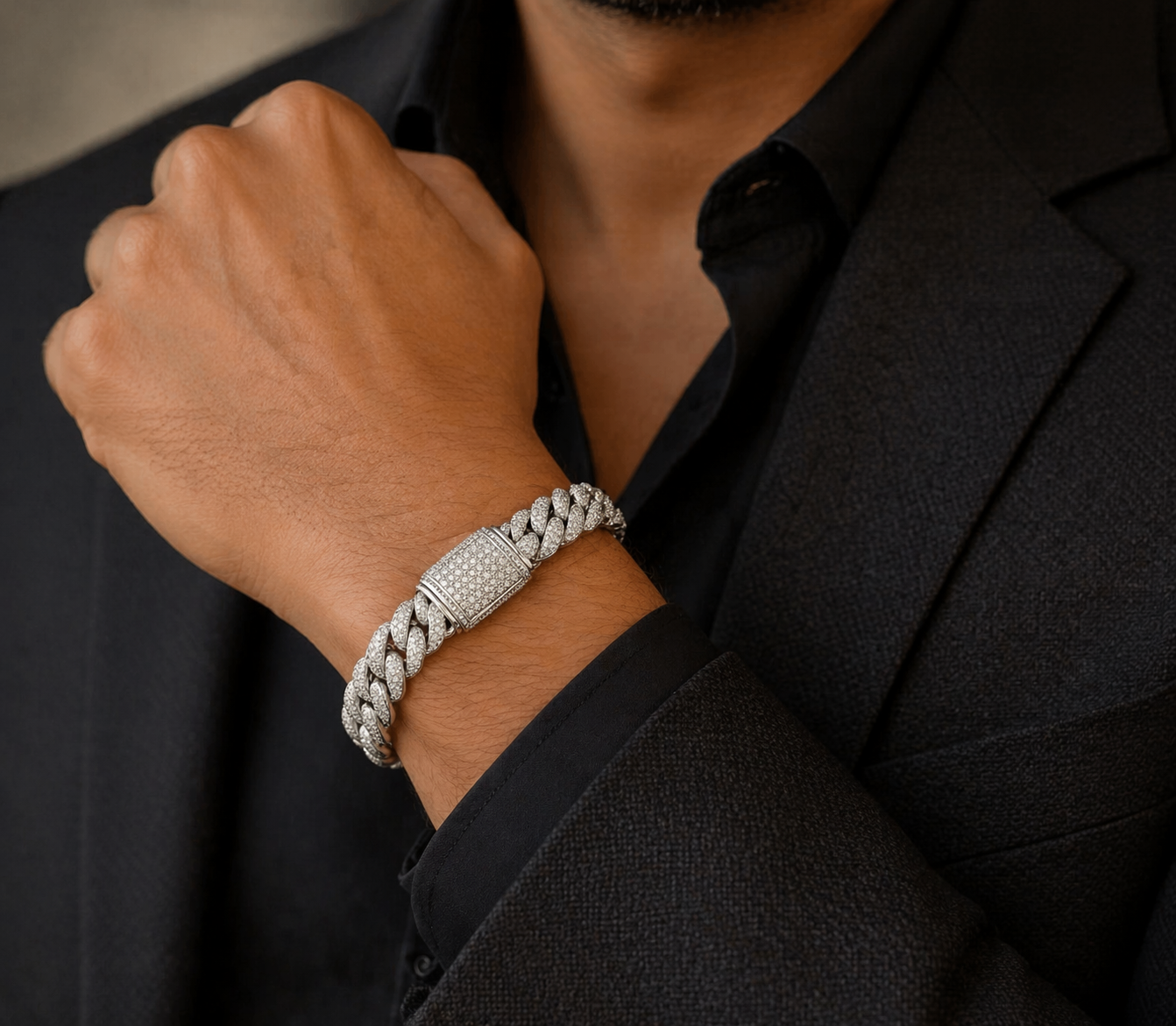 Men's Cuban Link Silver Bracelet - Miora
