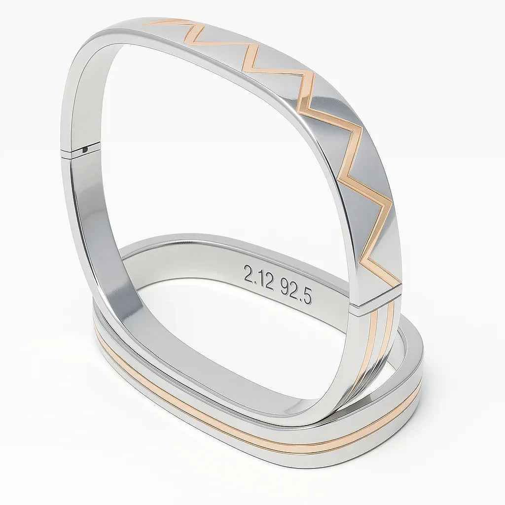 Men's dual tone stylish kada Bracelet