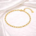 Gold Plated Paperclip Chain Bracelet
