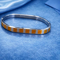 Men Golden Grid kada Bracelet