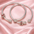 Open Cuff Kada with Gemstone Detailing