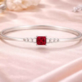 Princess-Cut Ruby Bracelet