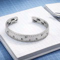 Ruler-Design Open Cuff Bracelet for Men