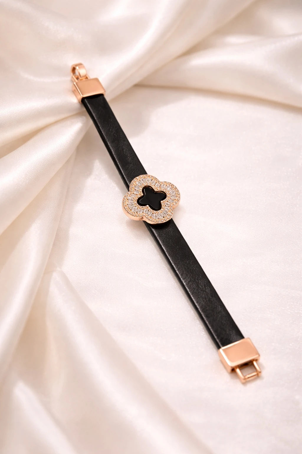 Black Clover Strap Bracelet