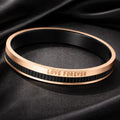Rose Gold “Love Forever” Bangle Bracelet