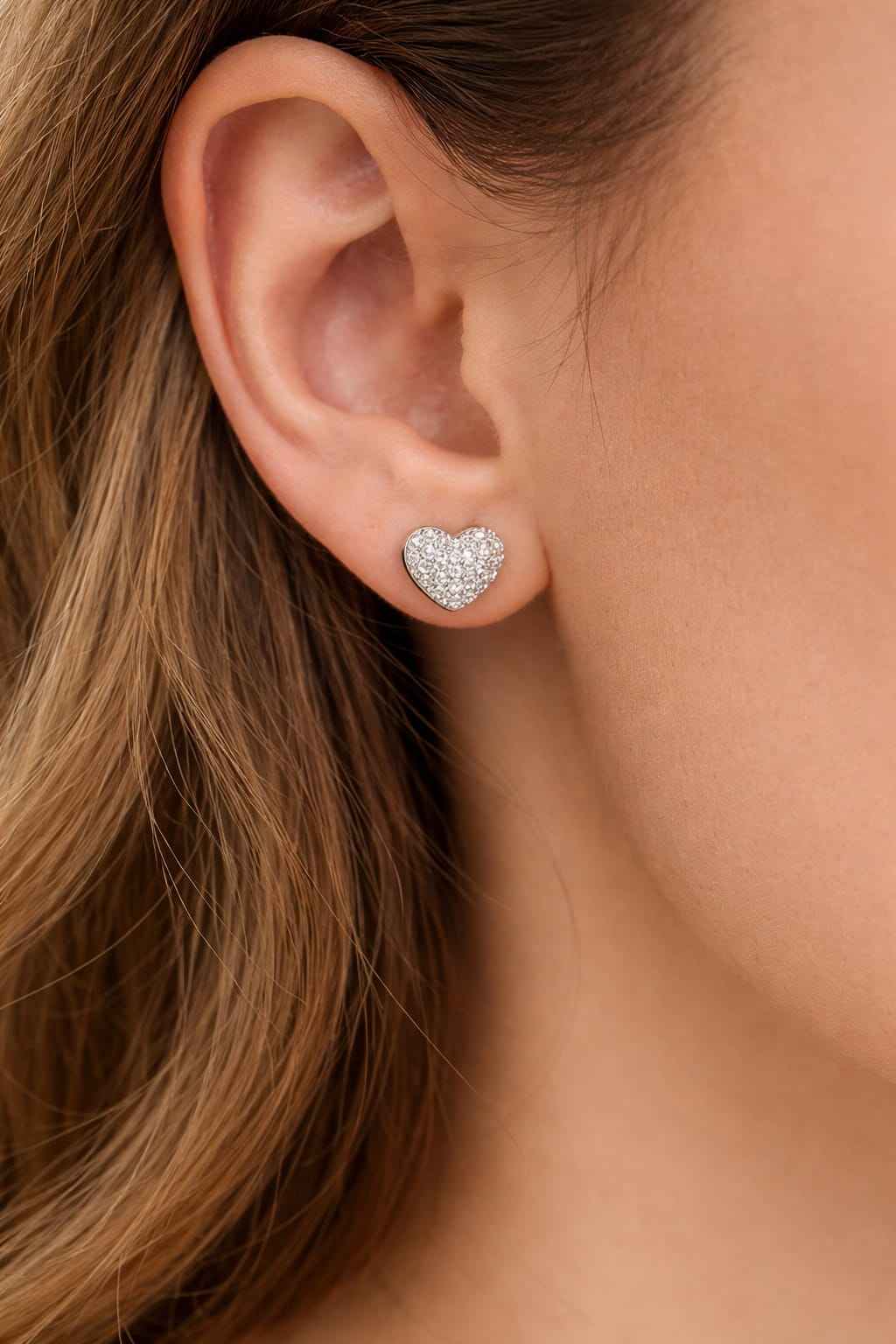 Zircon Heart Earrings