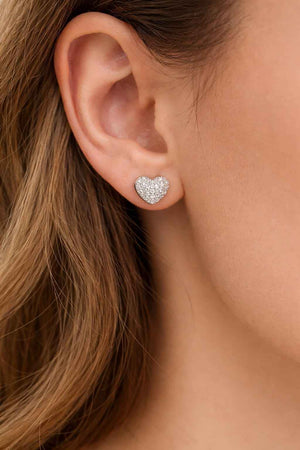 Zircon Heart Earrings