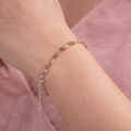 Dual-Tone Wave Chain Bracelet - Miora