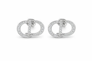 Brand Inspired D Zirconia Stud Earrings - Miora