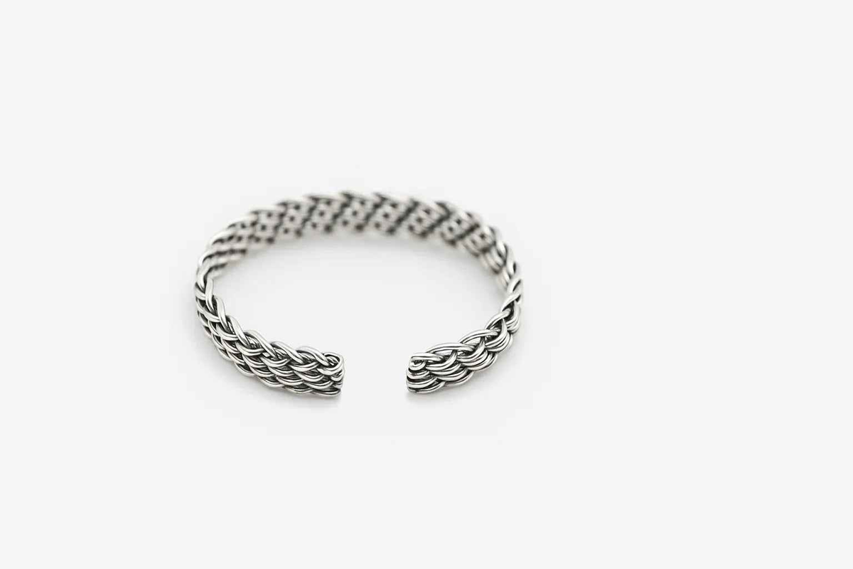 Woven Rope Open Cuff Bracelet for Men